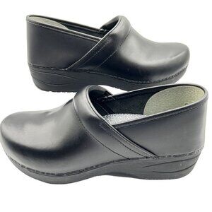 Dansko XP 2.0 8.5 Slip On Work Loafers Black Leather Platform Clog Dress Shoes